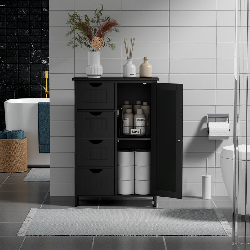 Winston Porter Kadie Freestanding Bathroom Cabinet | Wayfair